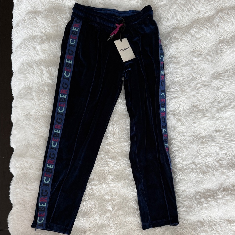 Iceberg Kids Dark Blue Joggers with Colorful Accents